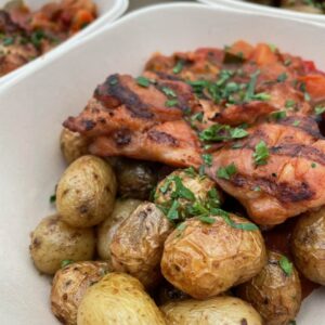 BBQ-Kip met ratatouille en krieltjes