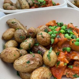 Kip Stroganoff met krieltjes